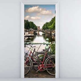 Fototapeta na drzwi - Rowery w mieście (95x205cm)