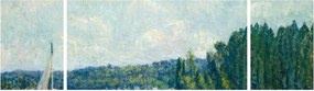 Obraz - Alfred Sisley, The Banks of the Oise, reprodukcje (170x50 cm)