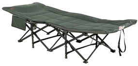 Outsunny Leżanka Słoneczna, Składana, z Regulowanym Uchwytem na Kubek, do 120 kg, 68 x 190 x 48 cm, Szara