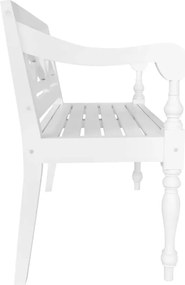 Biała drewniana ławka - Faris