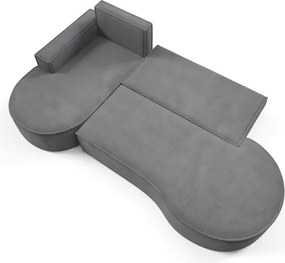 Narożnik MOLLY Lewostronny z funkcją spania, wolnostojący tkanina CURIO 97 Szary