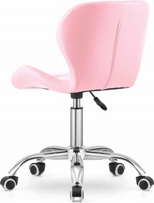 PROMOCJA Różowe krzesło biurowe AVOLA z ekoskóry II. klasa jakości