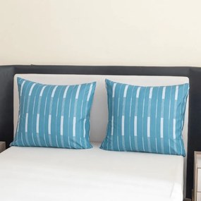 Poszewka na poduszkę z mikrowłókna STRIPELLE 40x50 cm, niebieska