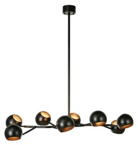Czarna lampa wisząca z metalowym kloszem Edgar – Markslöjd