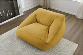 Żółty worek do siedzenia z imitacji futra Lilibet – Bobochic Paris