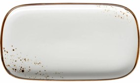 Mäser Prostokątna taca Pintar White brązowe kropki25 x 14 x 2 cm, S