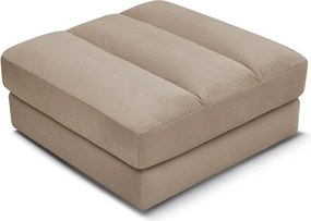 Szarobrązowy aksamitny podnóżek Sierra – Bobochic Paris