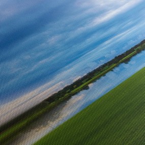 Obraz łąki (z zegarem) (90x30 cm)