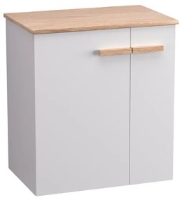 Szafka pod umywalkę L-WOOD 59 cm biały połysk KROFAM