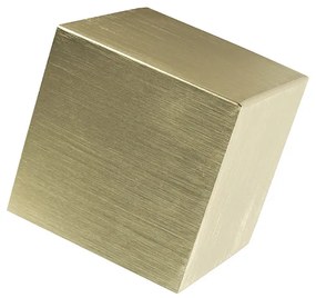 Nowoczesny Kinkiet / Lampa scienna złoty z efektem świetlnym - CubeDesignerski Oswietlenie wewnetrzne