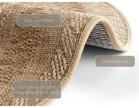 Beżowy dywan zewnętrzny NORTHRUGS Almendro, Ø 160 cm