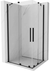 Mexen Velar Duo kabina prysznicowa rozsuwana 100 x 90 cm, transparent, czarna - 871-100-090-02-70