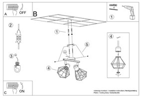 Biała lampa sufitowa ø 10 cm Varpu – Nice Lamps