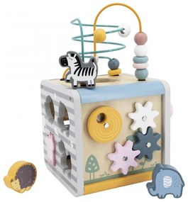 Viga polarb activity box drewniane edukacyjne centrum gier 5w1 kostka
