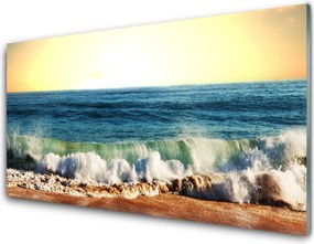 Szkło do Kuchni na Ścianę Bezkresny Ocean I Piasek