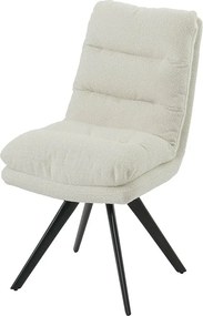 Krzesło do jadalni MCW-G66 Bouclé,  kremowy biały