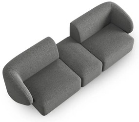 Szara sofa z tkaniny szenilowej 246 cm Paolo – Milo Casa