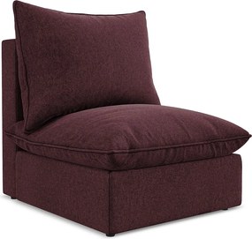 Moduł - z tkaniny welwetowej - burgundowy - MANAO