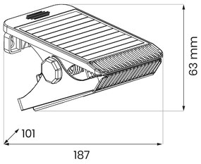Lampa Solarna Clips 4W 4000K IP44