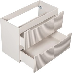 Wisząca szafka umywalkowa 2 szuflady Nova 80 cm, kaszmir mat