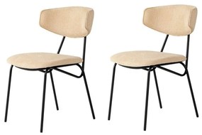 Zestaw krzeseł do jadalni Nancy Beige and Black, 2 szt.