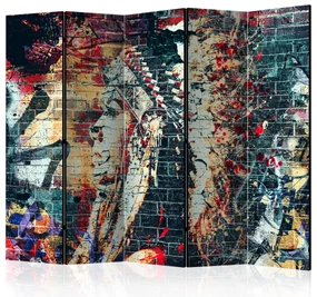 Parawan dwustronny Ludzie 225x172 cm 5-częściowy wielokolorowy ARTGEIST B
