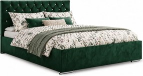 Zielone łóżko pikowane w stylu glamour 6 rozmiarów W5-H38