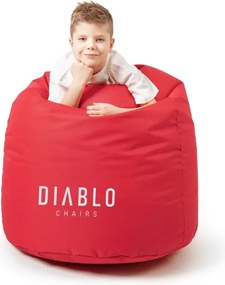 Dziecięca pufa gamingowa z granulatem Diablo Chairs, czerwona