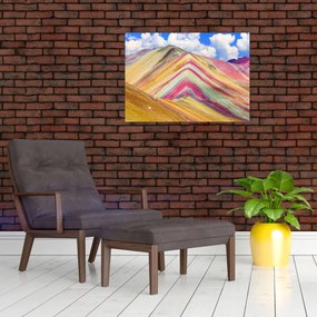 Obraz na szkle - Rainbow Mountain, Peru (70x50 cm)