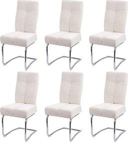 Krzesło do jadalni MCW-G56 (zestaw 6 sztuk),  kremowe