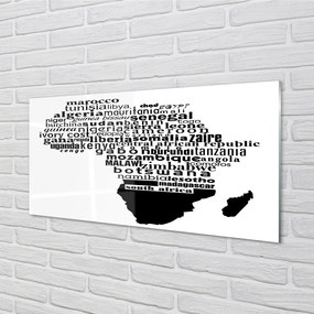 Panel szklany do Kuchni Czarno-Białe Typograficzne Napisy