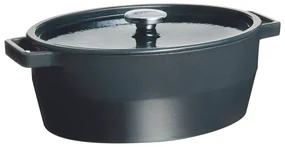 Pyrex Naczynie żeliwne z pokrywką 6 l, 33 x 25 cm,szary, 6 l