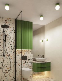 Zielony klasyczny kinkiet ze szklanym kloszem - M164-Weskom