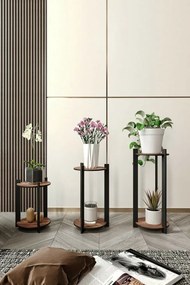 Stojak na kwiaty Flower Desk Round – orzech