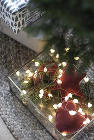 IB Laursen Świetlny łańcuch LED z 40 sercami i zegarem STILLENAT