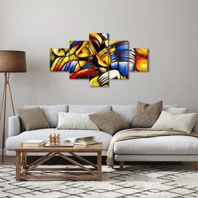 Obraz - Obraz olejny, kochankowie (125x70 cm)