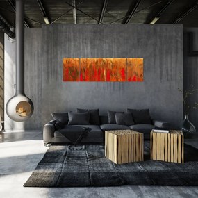 Obraz malowanej abstrakcji (170x50 cm)