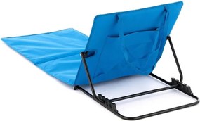 Regulowana podkładka plażowa z oparciem, niebieska, 2 sztuki