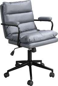 Obrotowy fotel biurowy szary materiał