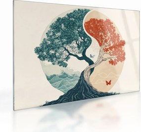 Obraz na szkle – Drzewo pełne energii (70x50 cm)
