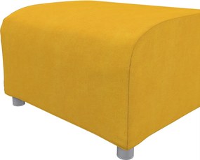 Pokrowiec na podnóżek Klippan kolor żółty tkanina strukturalna