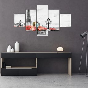 Obraz - Kochankowie w Paryżu (125x70 cm)