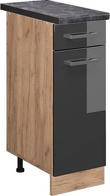 Szafka dolna do kuchni antracyt wysoki połysk 30x60x81.6 r-line