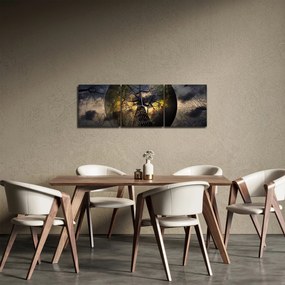 Obraz - Tajemnicze niebo (z zegarem) (90x30 cm)