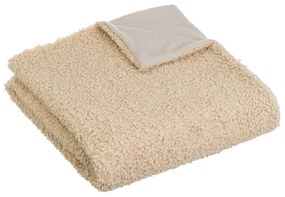 Beżowy koc z materiału sherpa 130x160 cm Sherpa – Casa Selección