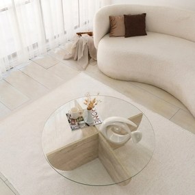 Stolik konferencyjny Lily Travertine