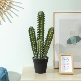HOMCOM Sztuczny kaktus 53 cm w doniczce do domu, biura | Aosom PL