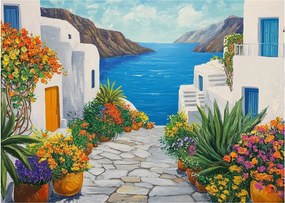 Obraz - Grecka uliczka (70x50 cm)