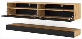 Zestaw szafka na TV z półką dąb artisan + czarny - Herria 6X