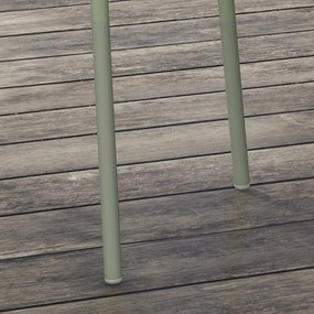 Outsunny Zestaw 4 krzeseł ogrodowych Składane Zielone z oparciem Podłokietniki do 120 kg | Aosom PL